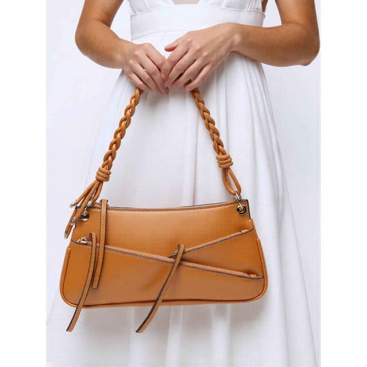 Small Shoulder Bag with Unique Handmade Woven Handle - Artisan Crafted Crossbody Purse