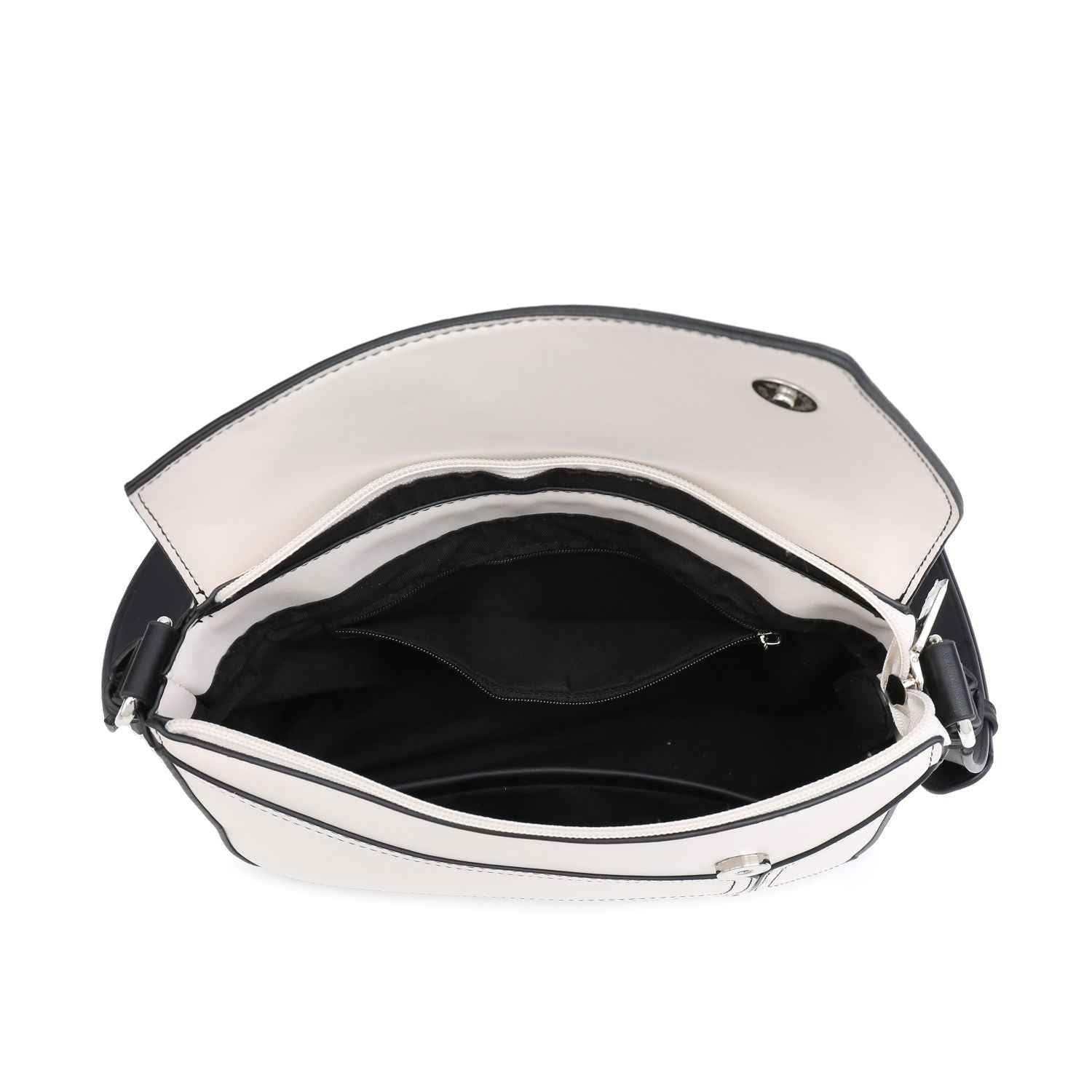 Small Women's Crossbody Bag with Geometrical Patchwork Flap - Square Purse Crossbody Bag