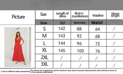 Sleeveless Jumpsuit High Waist Slim Straight Leg Wide -dropshippingabc.com