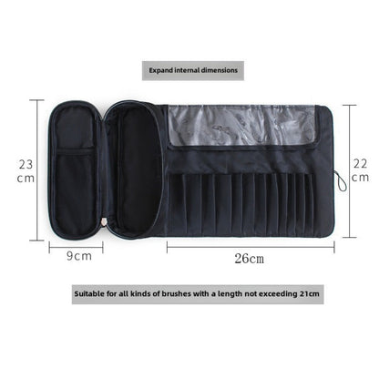 Professional Folding Makeup Bag Organizer - Multi-Function Travel Cosmetic & Makeup Brush Storage Bag -dropshippingabc.com