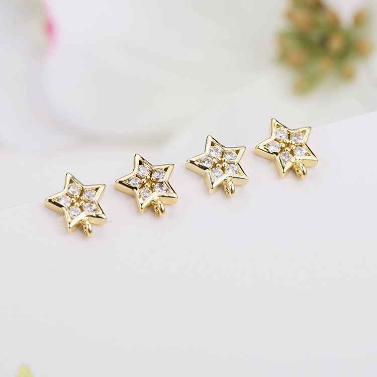 Gold Star Hoop Earrings for Women