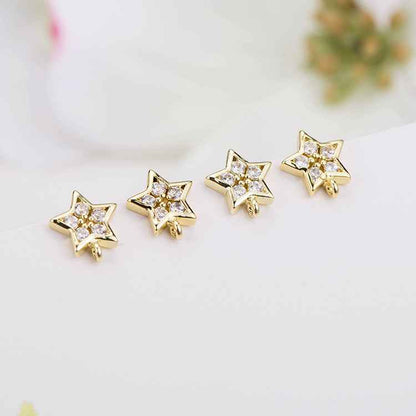 Gold Star Hoop Earrings for Women