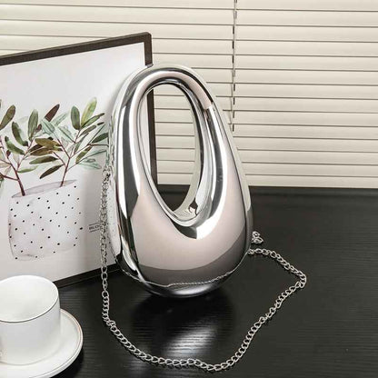 U-Shape Acrylic Evening Bag - Party Decoration Clutch Purse with Versatile Chain Strap