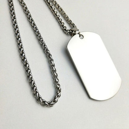 Custom Necklace Female Pendant Dog Tag Personalized Stainless Steel Ladies Birthday Gift -dropshippingabc.com