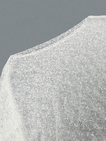 Women's Loose Drop Shoulder & Bell Sleeve Beach Cover Up For Casual Or Vacation Outfit -dropshippingabc.com