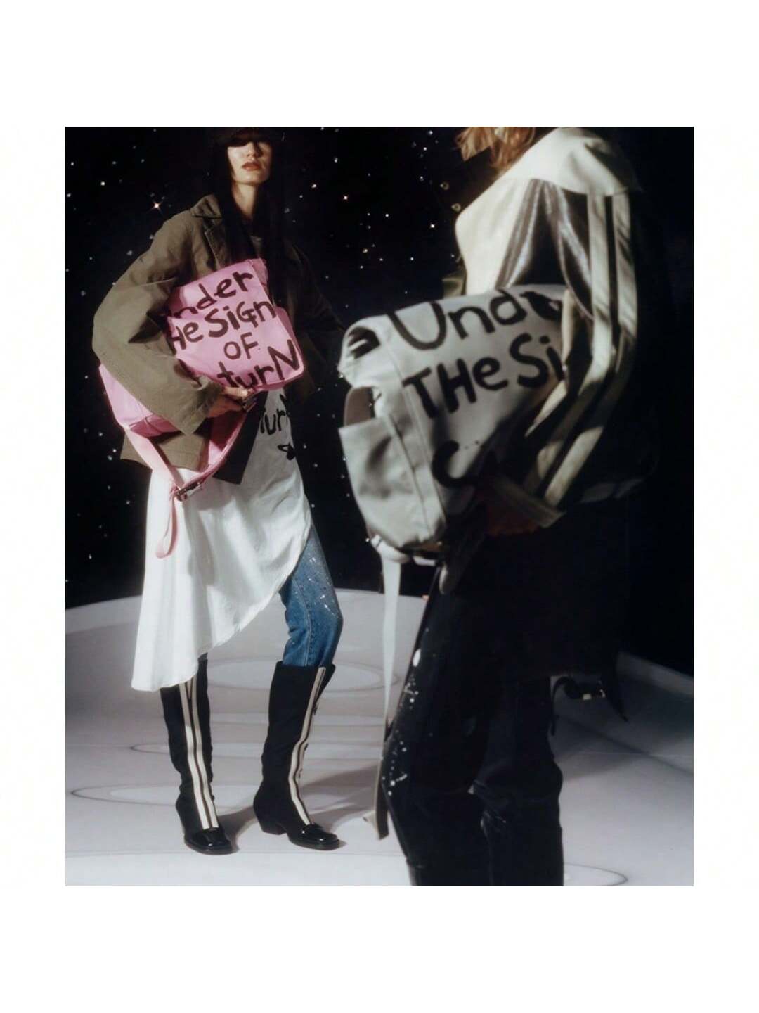 Goth Punk Canvas Messenger Bag - Waterproof Letter Printed Crossbody Bag for College Students, Shoulder Satchel -dropshippingabc.com