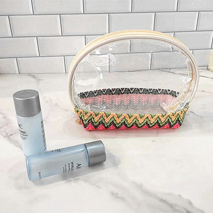 Straw Woven Makeup Bag - Small Waterproof Cosmetic Organizer for Travel & Portable Storage -dropshippingabc.com