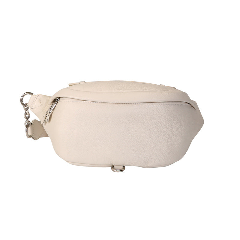 Genuine Leather Waist Bag for Women - Elegant Crossbody Chest Purse Unisex for Travel & Running -dropshippingabc.com