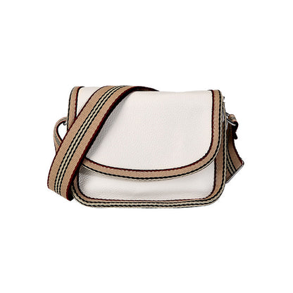 Genuine Leather Small Crossbody Bag - Square Flap Satchel for Women -dropshippingabc.com