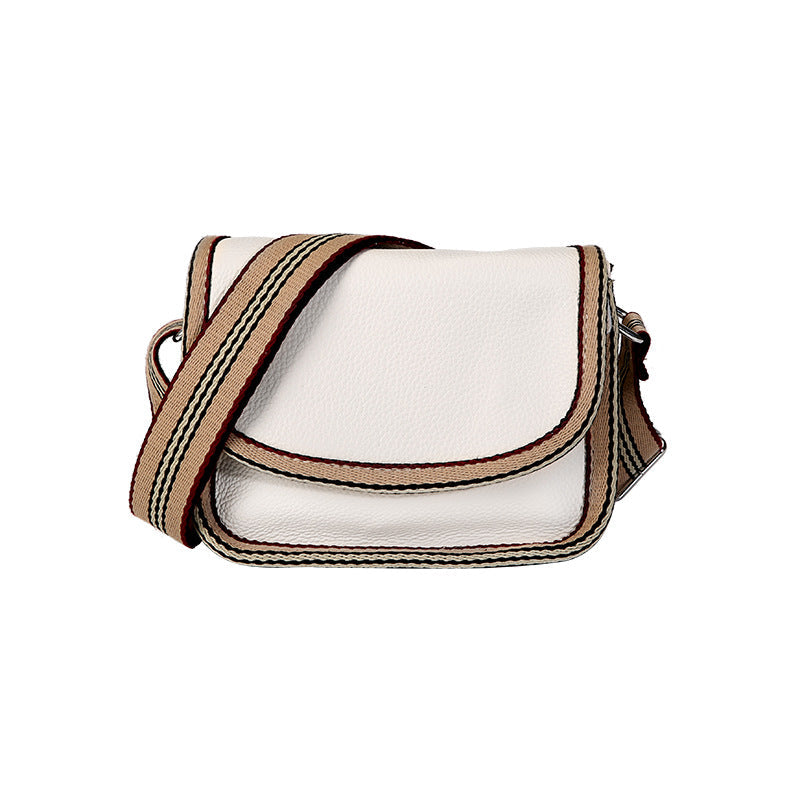 Genuine Leather Small Crossbody Bag - Square Flap Satchel for Women -dropshippingabc.com