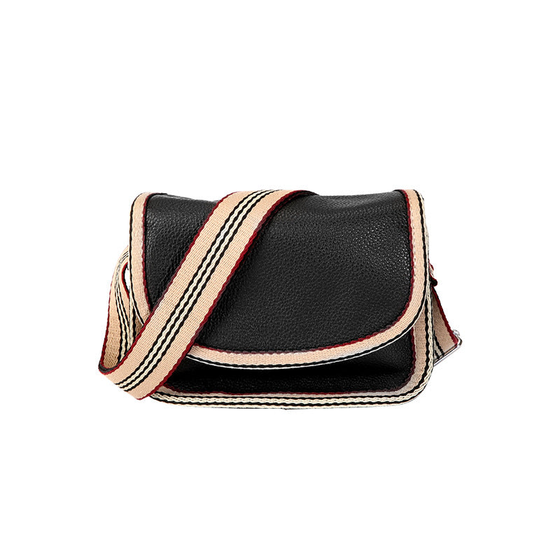 Genuine Leather Small Crossbody Bag - Square Flap Satchel for Women -dropshippingabc.com