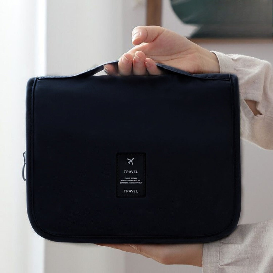 Travel Waterproof Makeup Bag with Hook - Large Capacity Portable Wash Bag & Toiletry Organizer -dropshippingabc.com
