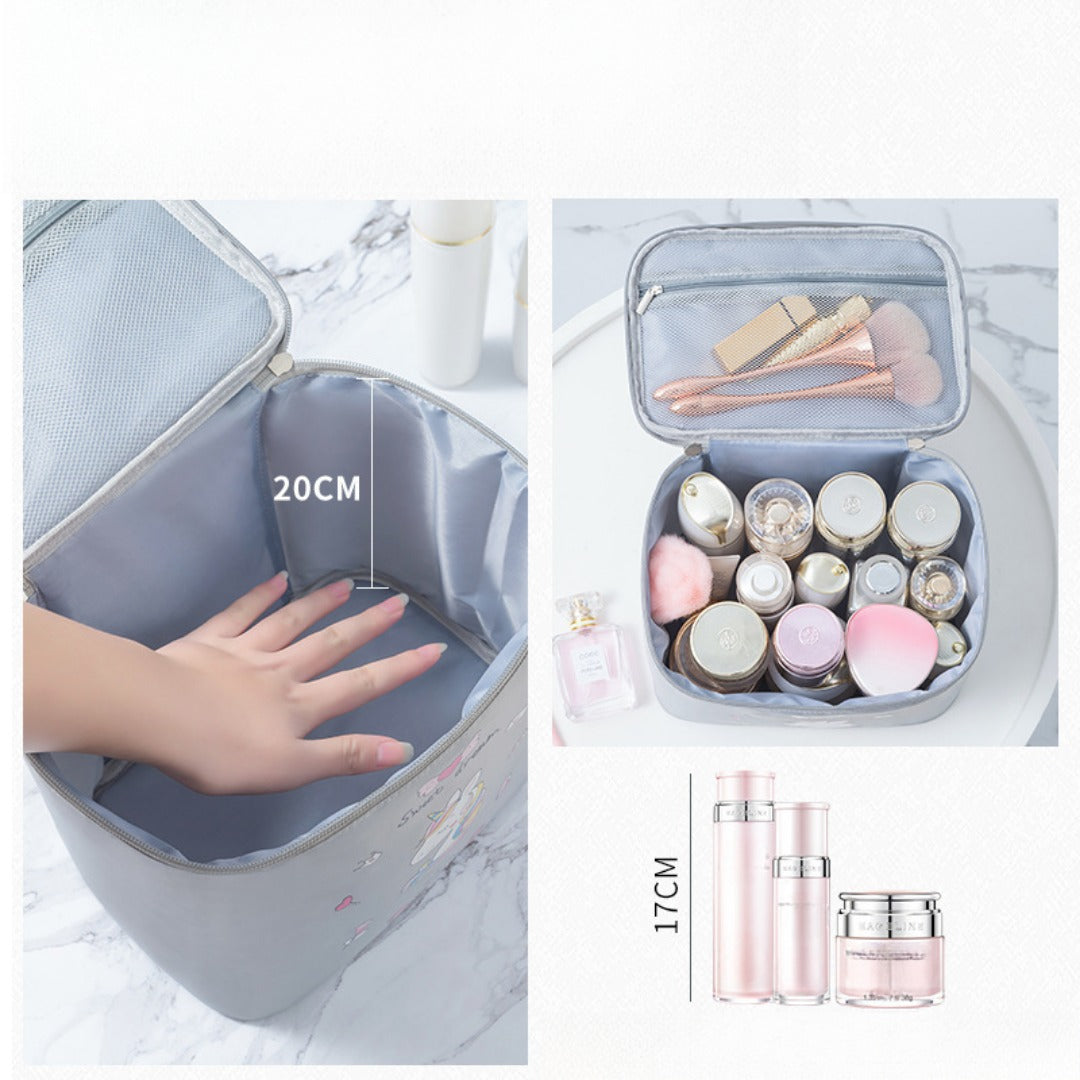Large Capacity Waterproof Cosmetic Bag - Foldable Travel Toilet Bag & Makeup Organizer for Women -dropshippingabc.com
