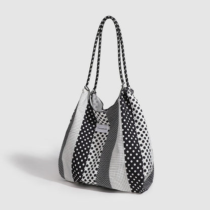 Polka Dot Slouch Tote Bag - Versatile & Portable Shoulder Bag, Large-Capacity Eco-Friendly Hobo Bag -dropshippingabc.com