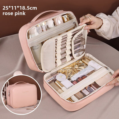 Multifunctional Cosmetic Bag - Large Capacity Waterproof Makeup Organizer with Compartments -dropshippingabc.com