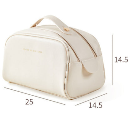 PU waterproof cosmetic bag, large capacity portable travel bag, travel makeup bag, Makeup bag organizers, Makeup bags small -dropshippingabc.com