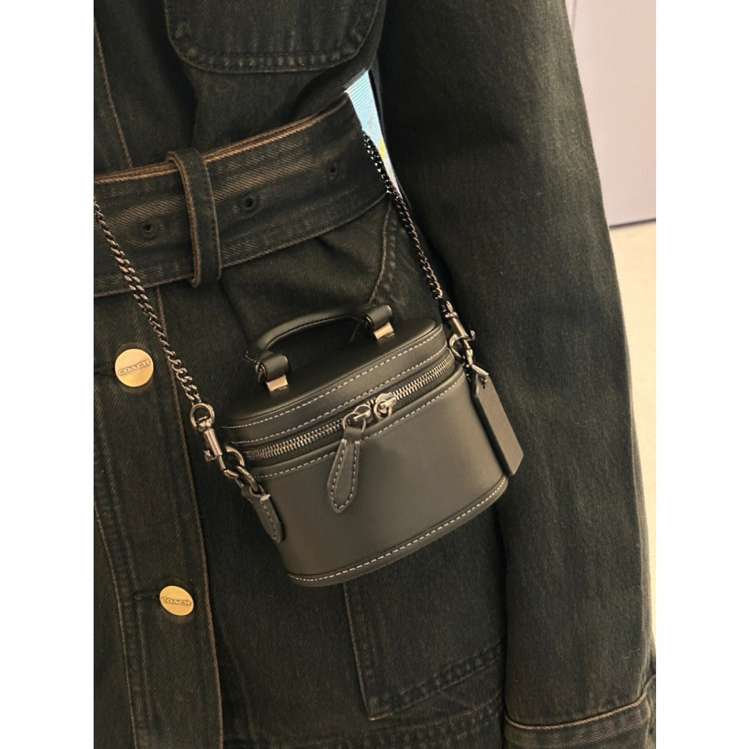 Mini Lipstick Shoulder Bag - Compact Crossbody Makeup Box with Adjustable Strap -dropshippingabc.com