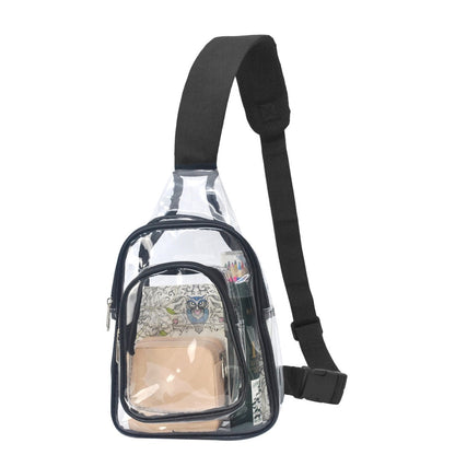 PVC Transparent Shoulder Chest Bag - Outdoor Travel Backpack & Gym Visual Crossbody Bag -dropshippingabc.com