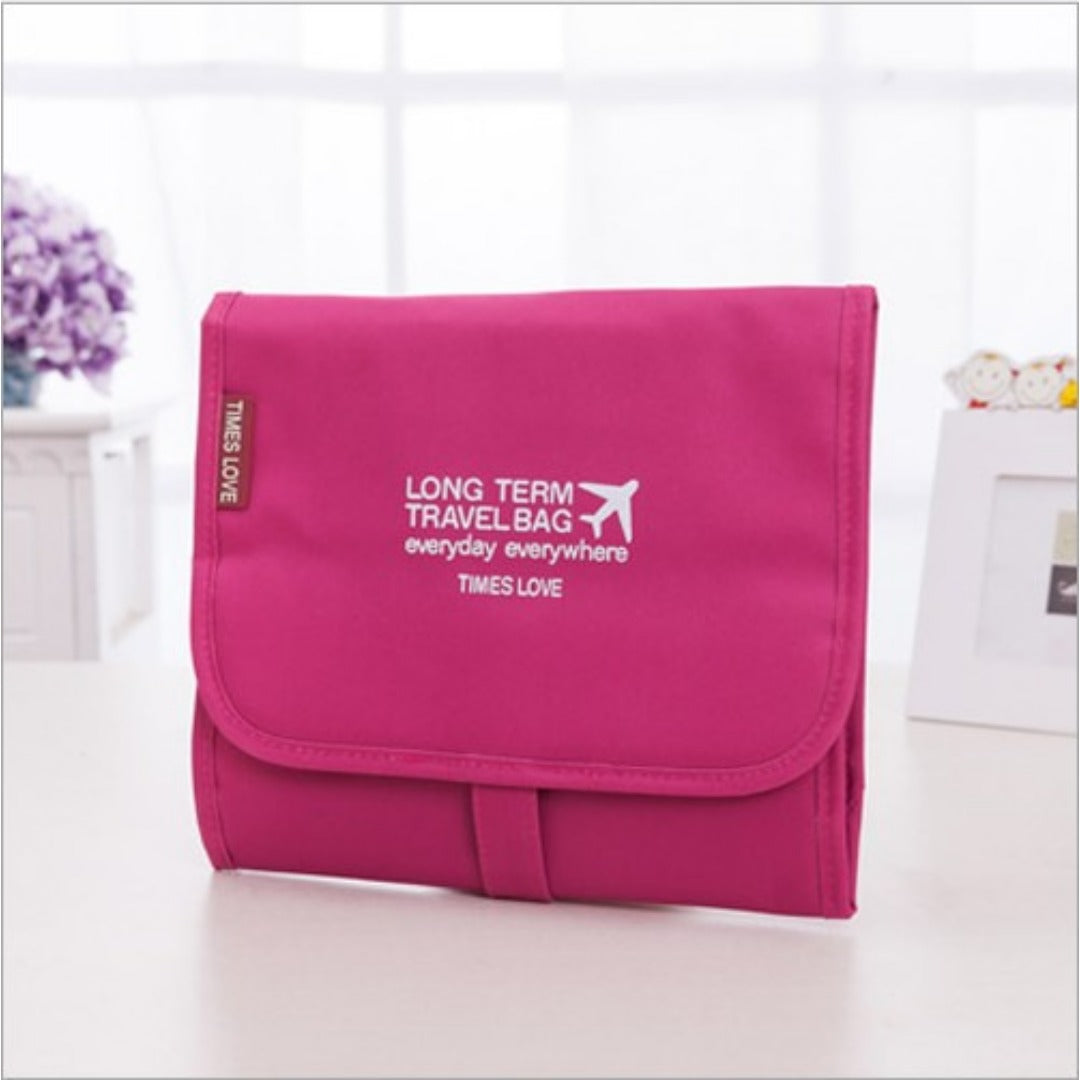 3-in-1 Outdoor Toiletry Bag - Waterproof Foldable Wash Bag with Hook for Travel Storage -dropshippingabc.com