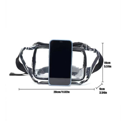 PVC transparent bag waterproof fanny pack Storage Bag for Portable Travel & Sports | Durable Fanny Pack with Clear Design for Secure and Easy Access -dropshippingabc.com