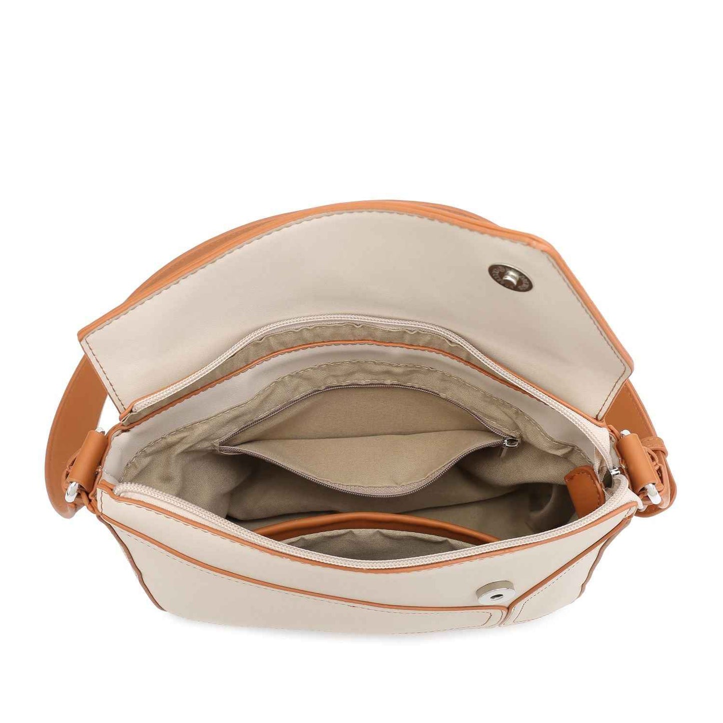 Small Women's Crossbody Bag with Geometrical Patchwork Flap - Square Purse Crossbody Bag