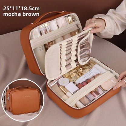 Multifunctional Cosmetic Bag - Large Capacity Waterproof Makeup Organizer with Compartments -dropshippingabc.com