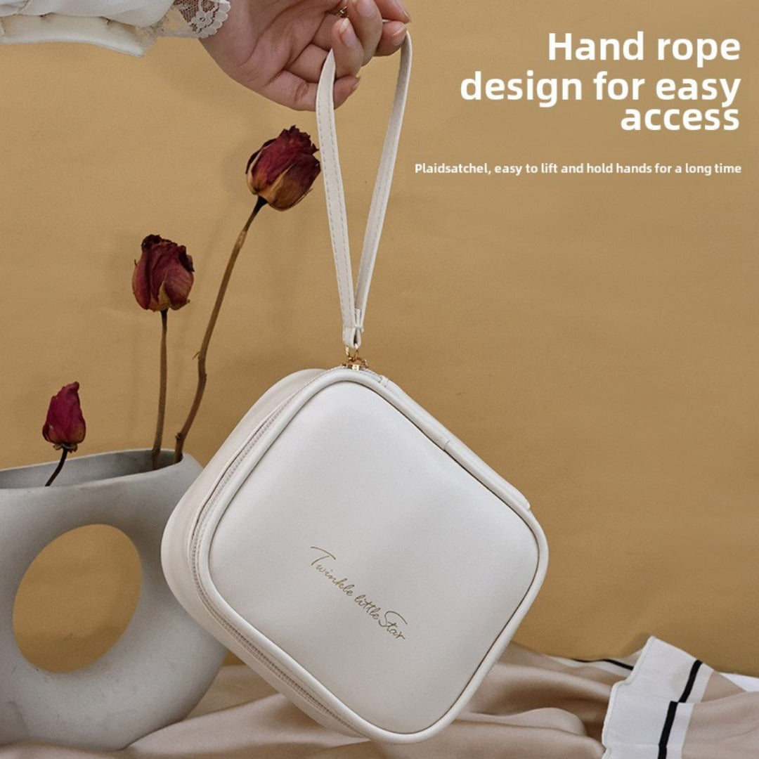 Portable PU Makeup Bag - Small Cream Lipstick Envelope Carry Bag for Students & Sanitary Napkin Storage -dropshippingabc.com