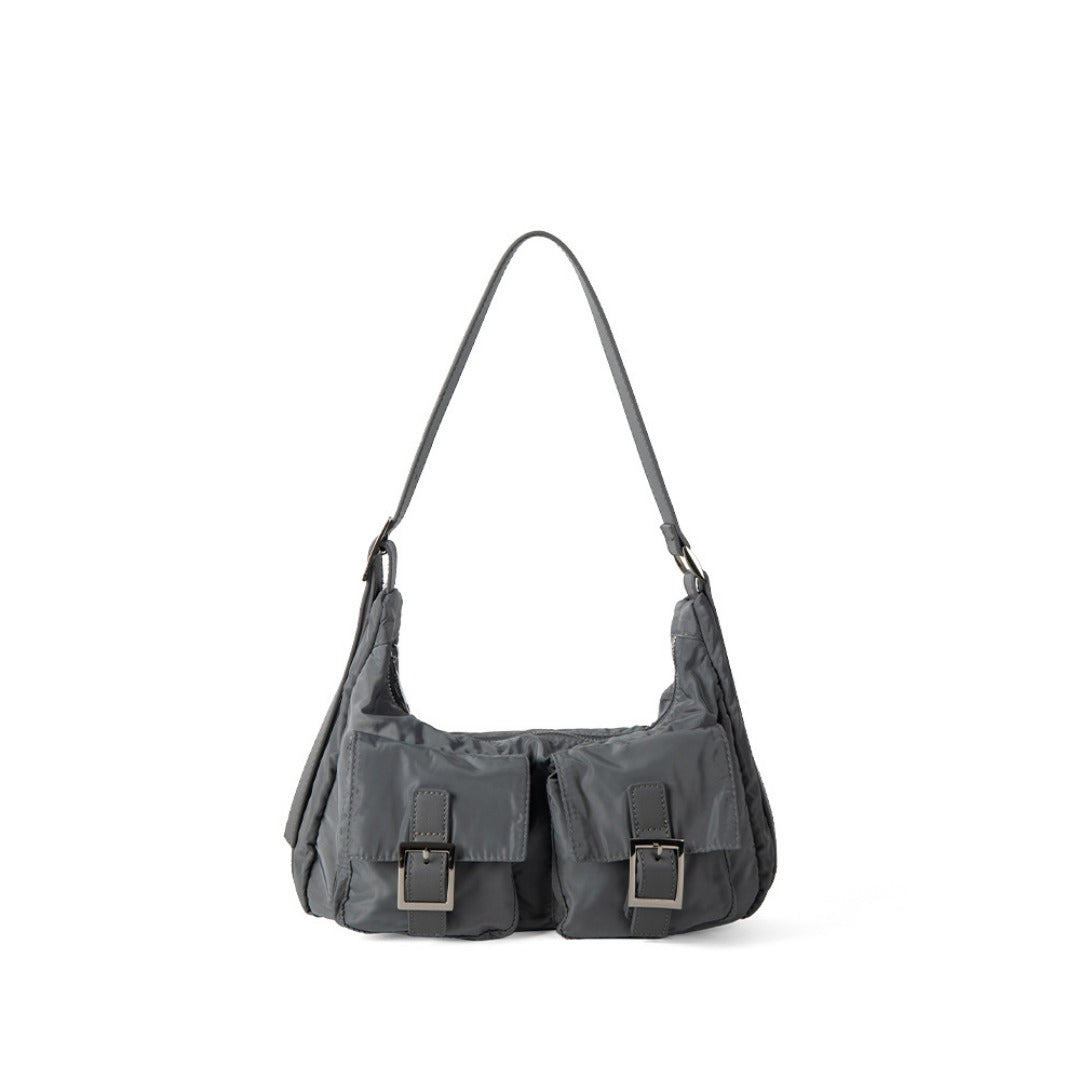 Multi-Pocket Lightweight Nylon Shoulder Hobo Bag - Women's Versatile Commuter Handbag -dropshippingabc.com