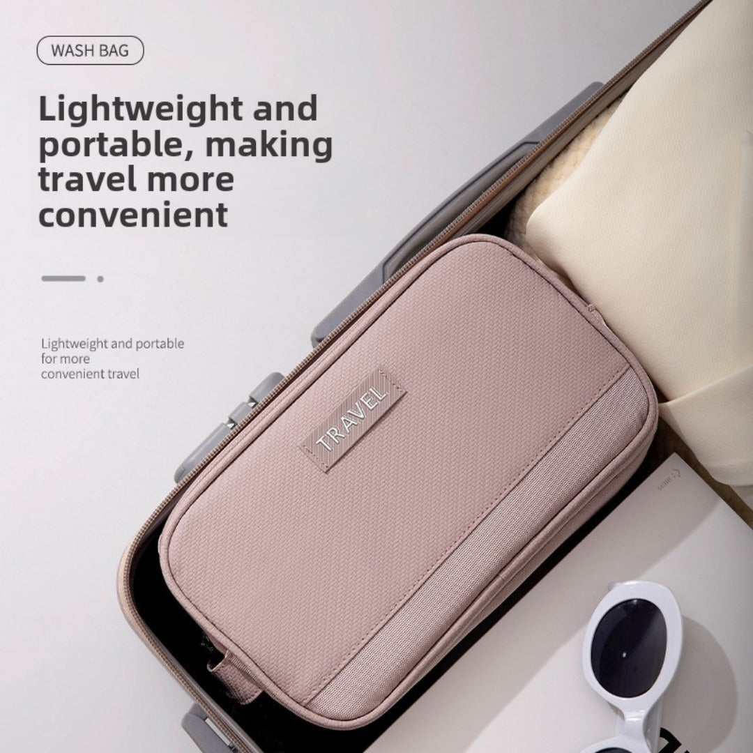 Men's 3-Layer Toilet Bag for Business Trip - Small Compact Cosmetic Organizer with Dry Wet Separation -dropshippingabc.com