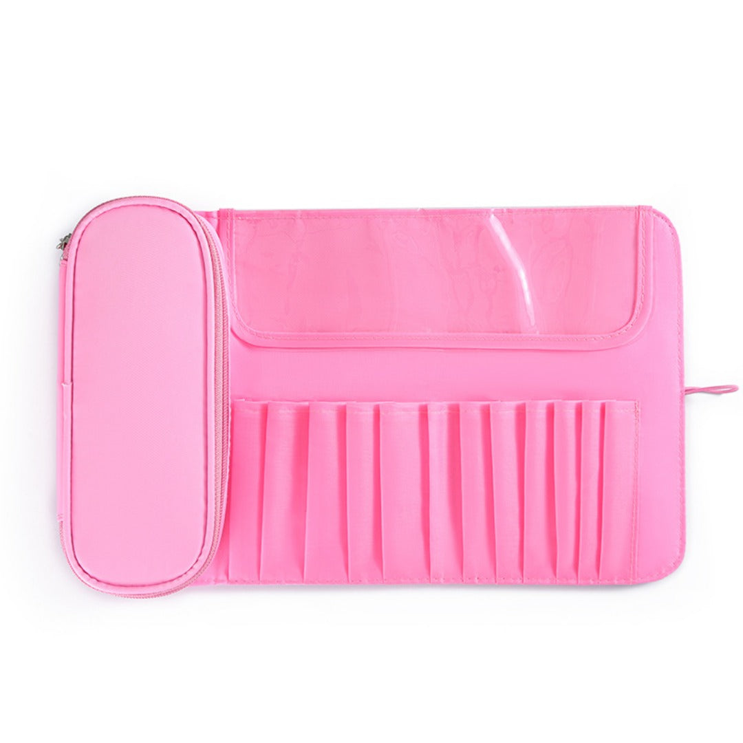 Professional Folding Makeup Bag Organizer - Multi-Function Travel Cosmetic & Makeup Brush Storage Bag -dropshippingabc.com