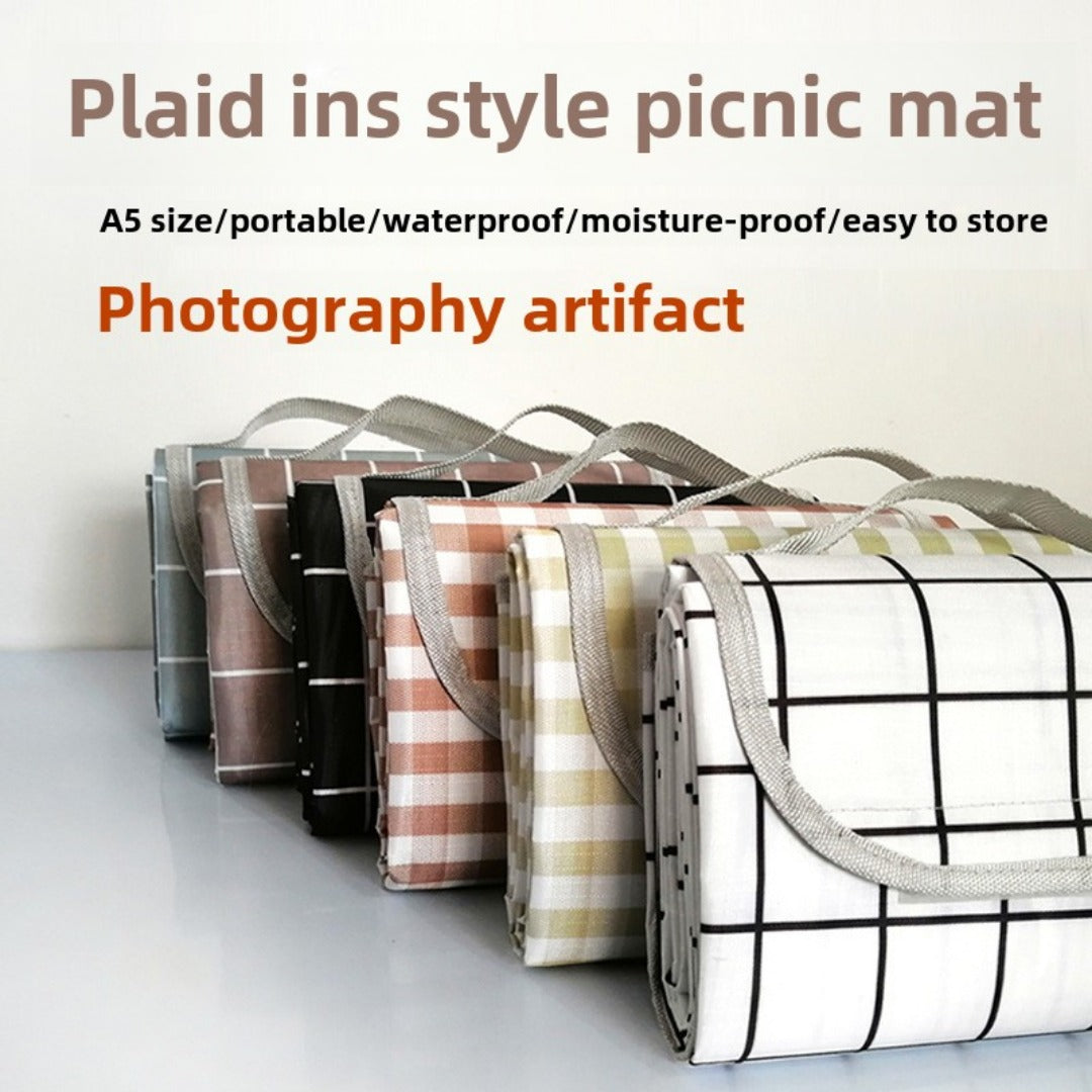 Thickened Picnic Mattress - Portable Outdoor Camping Mat with Plaid Design for Spring Outings -dropshippingabc.com