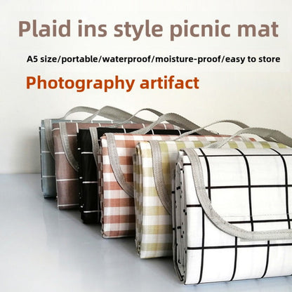 Thickened Picnic Mattress - Portable Outdoor Camping Mat with Plaid Design for Spring Outings -dropshippingabc.com