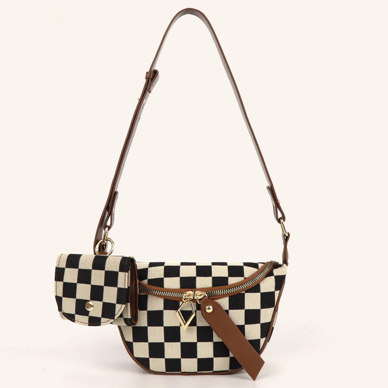 Versatile Checkerboard Chest Bag – Fashion Plaid Waist Bag, Stylish Messenger Bag & Fanny Pack for Everyday Use -dropshippingabc.com