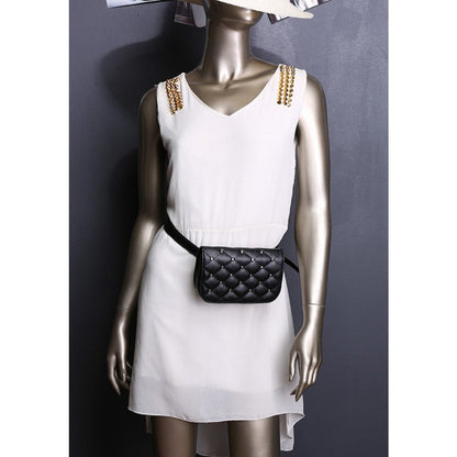 Rivet Women's Small Fanny Pack – Fashionable Casual Waist Bag for Travel, Sports, Holiday, Running, and Beach – Compact, Stylish, and Functional -dropshippingabc.com