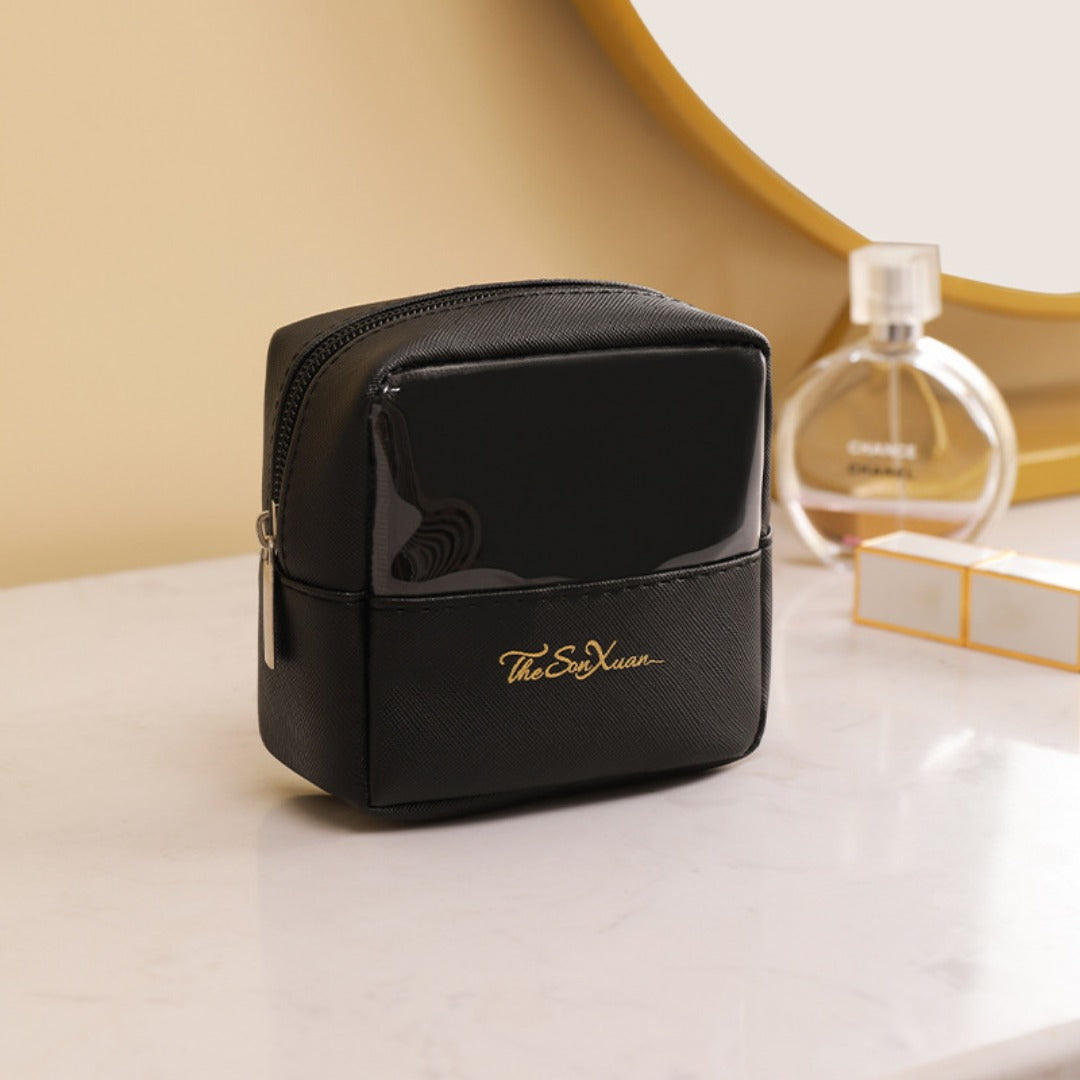 Translucent PU Makeup Bag - Large Capacity Waterproof Toiletry Organizer & Skincare Storage -dropshippingabc.com
