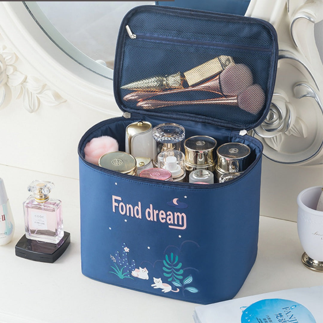 Large Capacity Waterproof Cosmetic Bag - Foldable Travel Toilet Bag & Makeup Organizer for Women -dropshippingabc.com