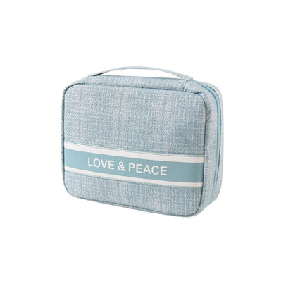 Small Square Makeup Bag - Compact Travel Cosmetic Organizer & Portable Storage Pouch -dropshippingabc.com