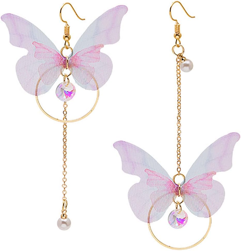 Faux Fur Pom Pom Tassel Drop Dangle Earrings Set