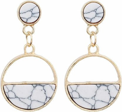 Faux Fur Pom Pom Tassel Drop Dangle Earrings Set