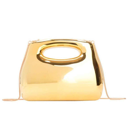 Square Box Acrylic Clutch Bag - Metal Frame Crossbody Evening Purse for Party & Dinner