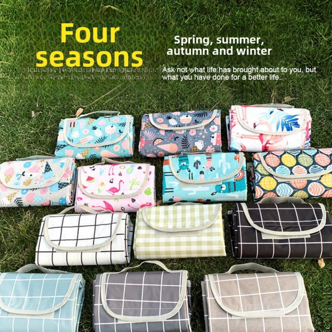 Thickened Picnic Mattress - Portable Outdoor Camping Mat with Plaid Design for Spring Outings -dropshippingabc.com