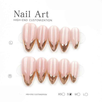 French tip Handmade press on nails fake nails removable Handmade Drawing Nails 1056