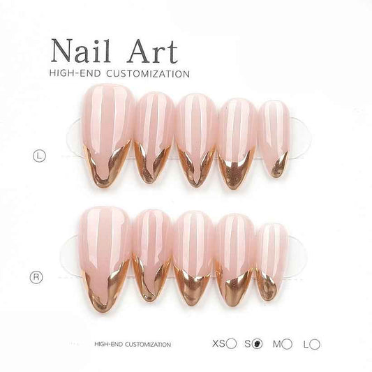French tip Handmade press on nails fake nails removable Handmade Drawing Nails 1056