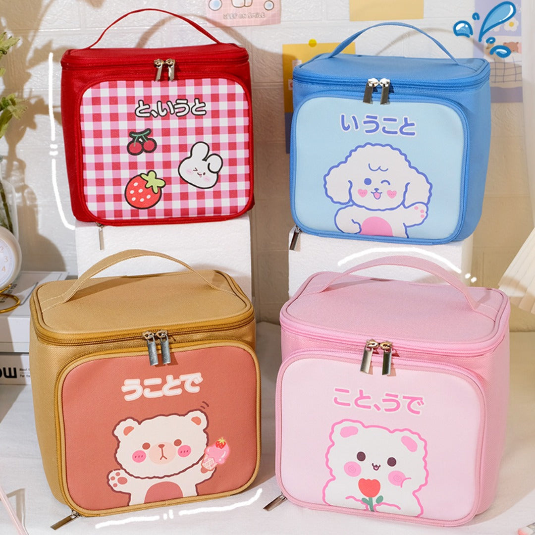 Cute Large Capacity Portable Storage Toilet Bag - Travel Bucket Cosmetic Bag & Makeup Organizer for Women -dropshippingabc.com