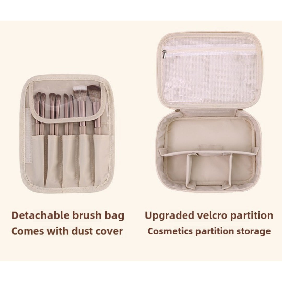 Free Partition Cosmetic Bag - Large Capacity Travel Portable Toiletry Bag & Makeup Organizer for Women -dropshippingabc.com