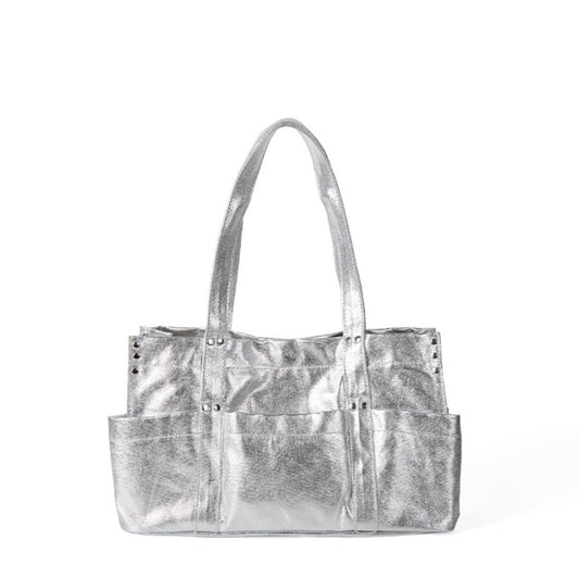 Stylish Metallic Hobo Tote Purse - Summer Design Large Capacity Multi-Compartment Shoulder Bag for Women -dropshippingabc.com