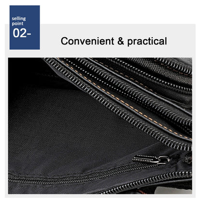 Multifunctional Genuine Leather Chest Bag & Waist Bag for Men and Women – Fanny Pack for Travel, Sports, Running, and Holidays with Multiple Pockets -dropshippingabc.com
