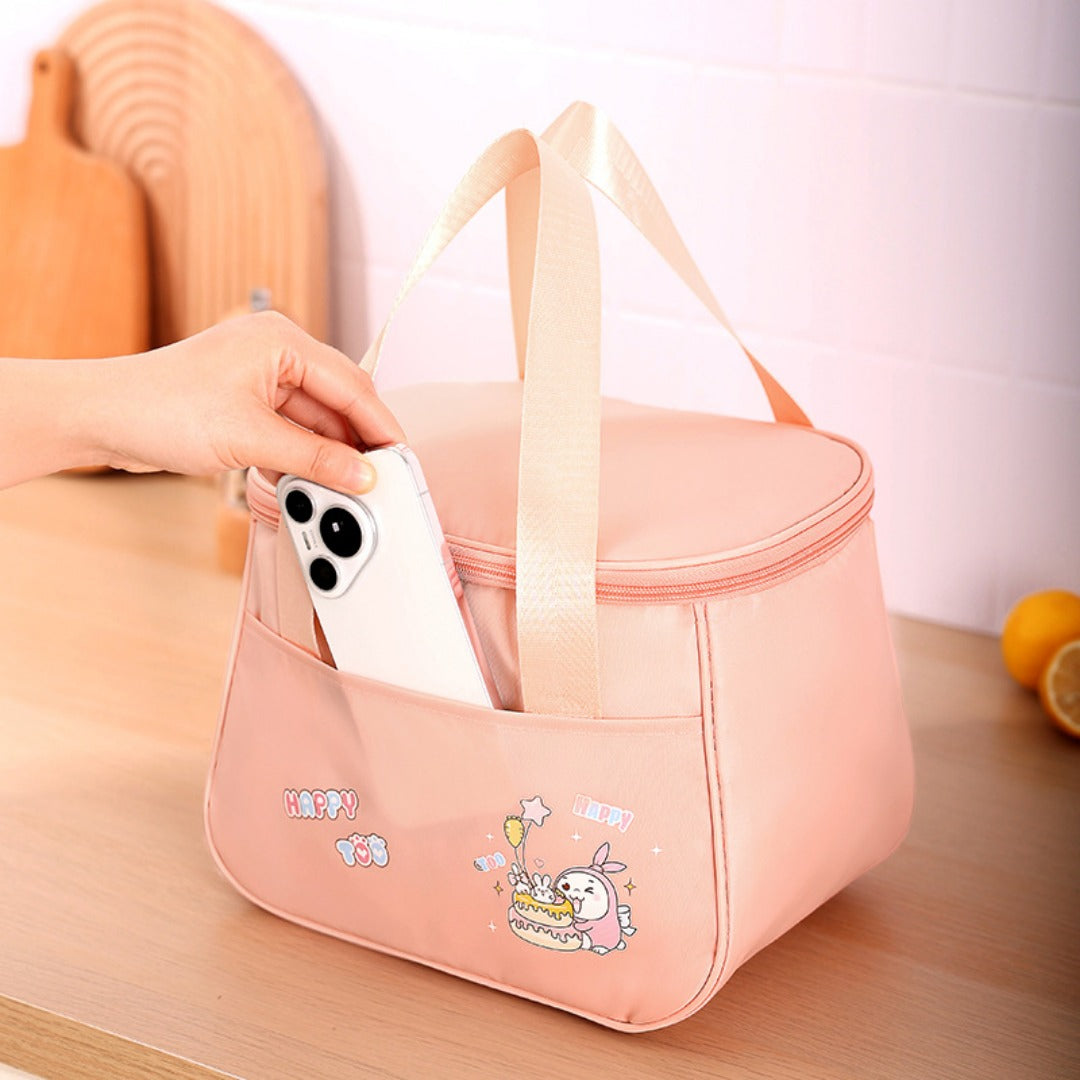 Cute Lunch Bag - Waterproof Lunch Box Bag for Students, Cartoon Picnic Camping Thermal Insulation Bag -dropshippingabc.com