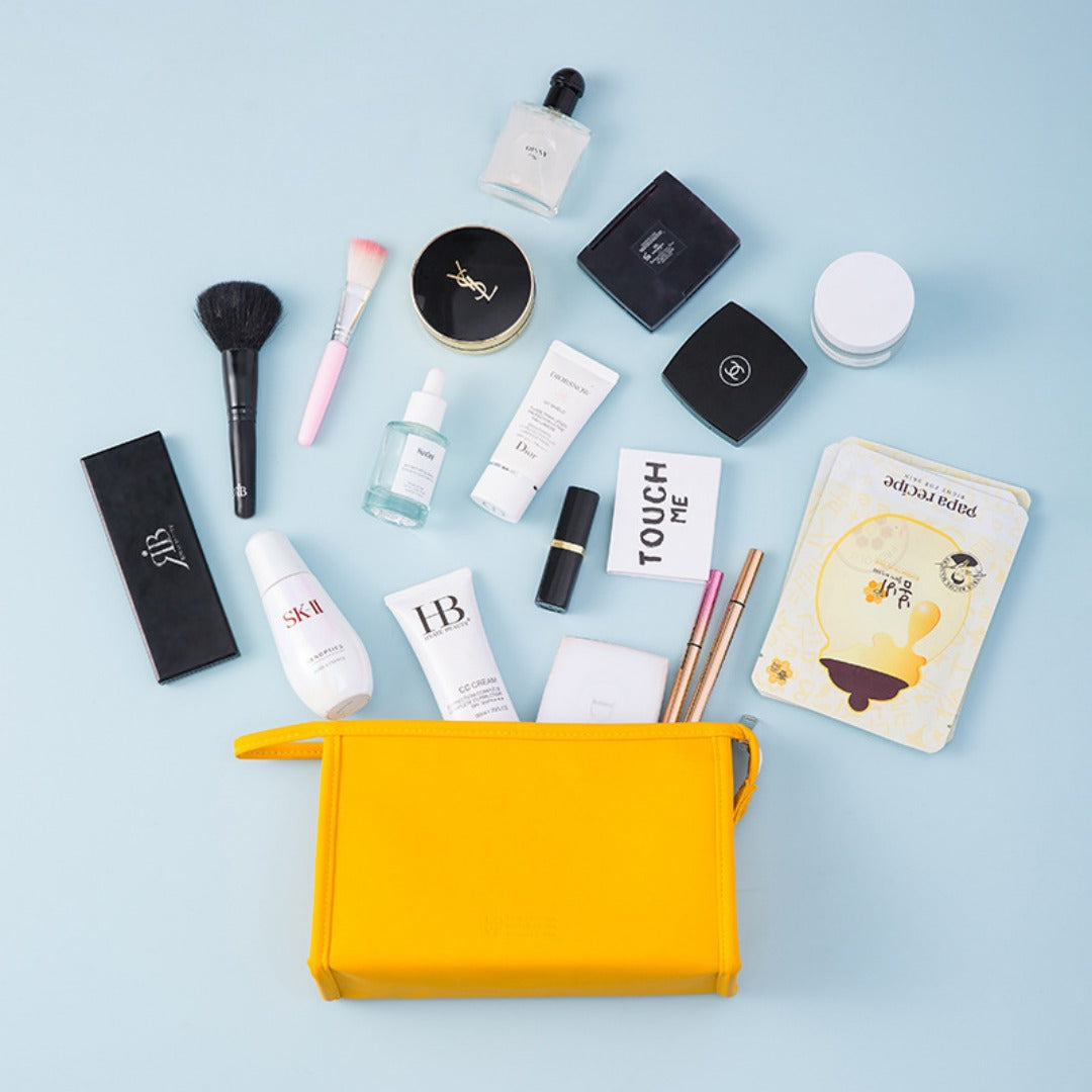 3-Piece Large Capacity Makeup Bags Set - Waterproof PU Cosmetic Organizer for Gym, College, Travel -dropshippingabc.com