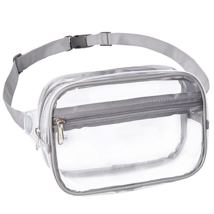 PVC Transparent Belt Bag – Adjustable Shoulder Strap Crossbody Fanny Pack for Sports & Travel – Waterproof Chest Purse with Stylish Design -dropshippingabc.com